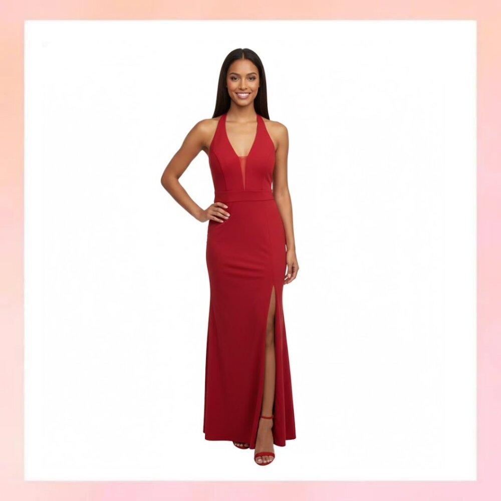 Morgan & Co. Red Satin Gown